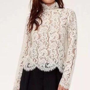 Wilfred Decorum Cream Lace Blouse - Small